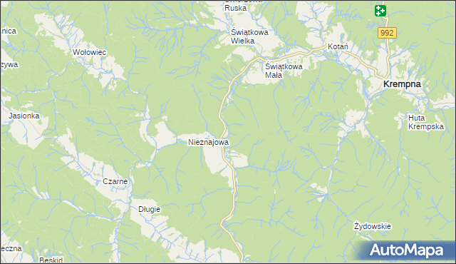 mapa Rozstajne, Rozstajne na mapie Targeo