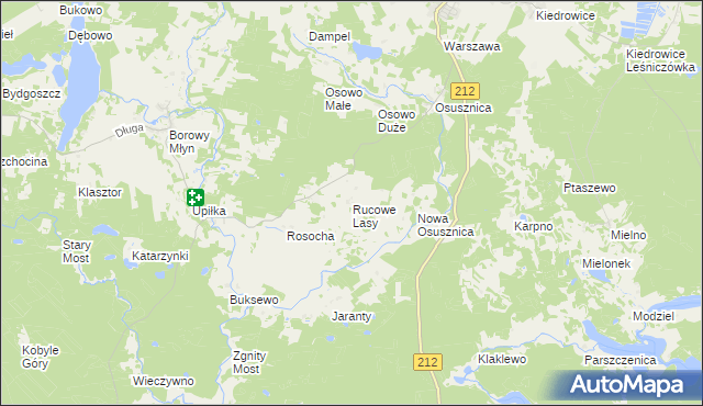 mapa Rucowe Lasy, Rucowe Lasy na mapie Targeo