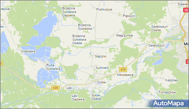 mapa Słączno, Słączno na mapie Targeo