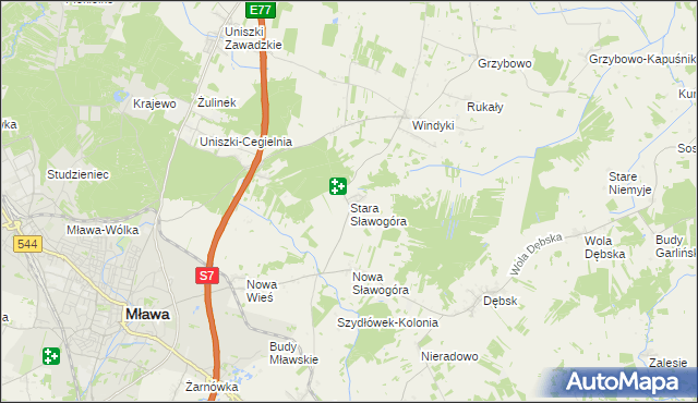 mapa Stara Sławogóra, Stara Sławogóra na mapie Targeo