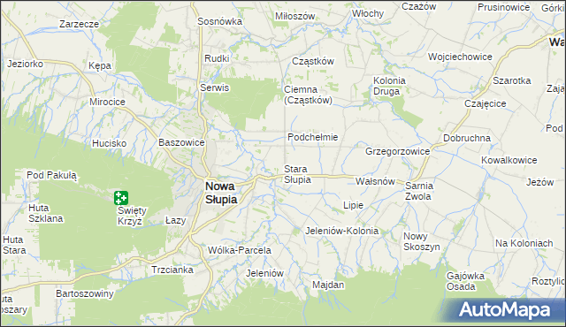 mapa Stara Słupia, Stara Słupia na mapie Targeo