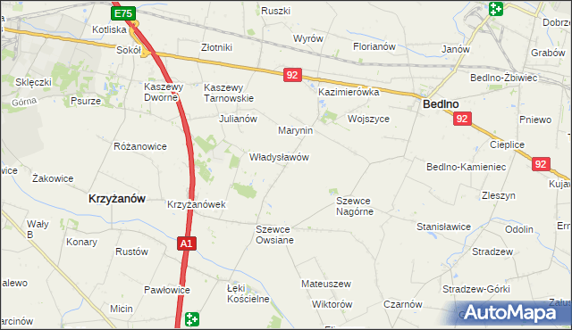 mapa Szewce-Walentyna, Szewce-Walentyna na mapie Targeo