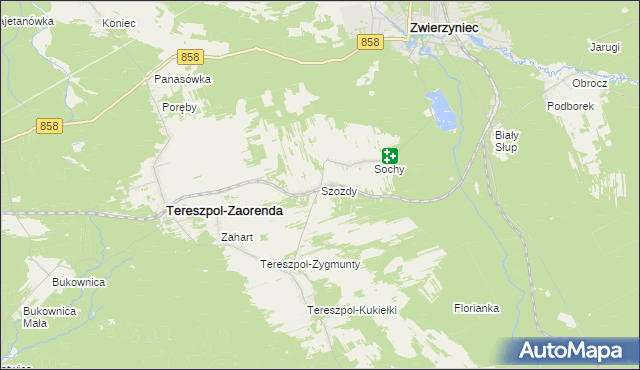 mapa Szozdy, Szozdy na mapie Targeo