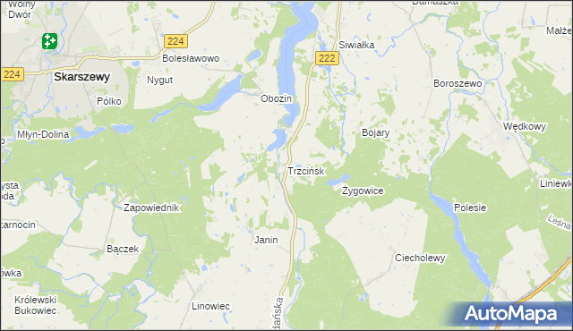 mapa Trzcińsk, Trzcińsk na mapie Targeo