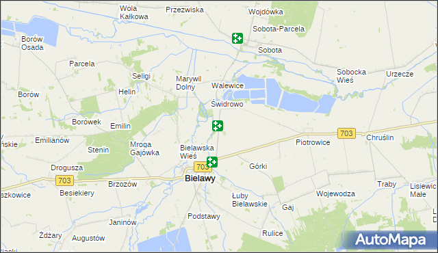 mapa Walewice Osada, Walewice Osada na mapie Targeo