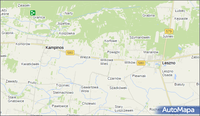 mapa Wilkowa Wieś, Wilkowa Wieś na mapie Targeo