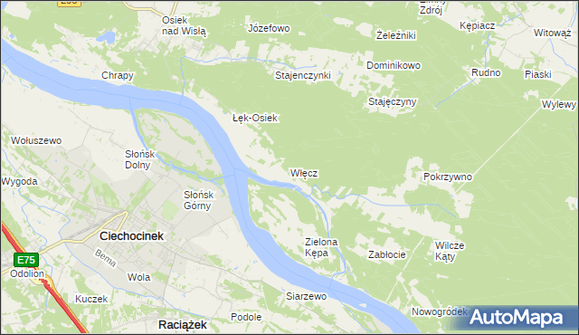 mapa Włęcz, Włęcz na mapie Targeo