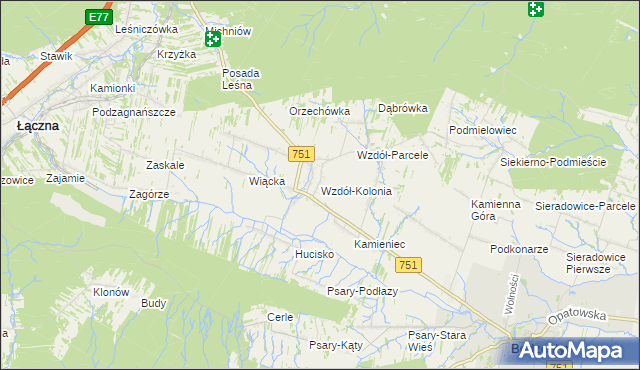 mapa Wzdół-Kolonia, Wzdół-Kolonia na mapie Targeo