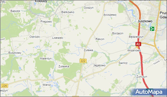 mapa Żuława, Żuława na mapie Targeo