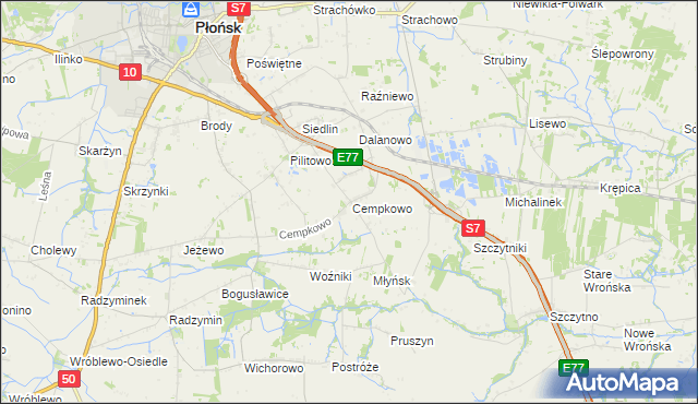 mapa Cempkowo, Cempkowo na mapie Targeo