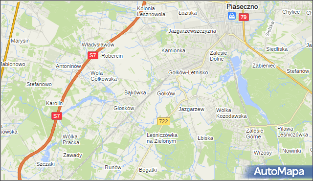 mapa Gołków, Gołków na mapie Targeo