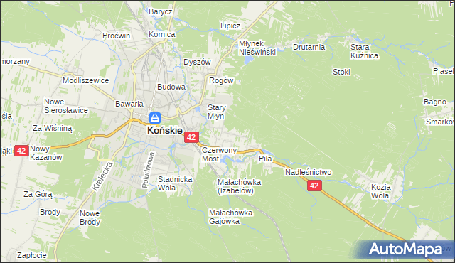 mapa Koczwara, Koczwara na mapie Targeo