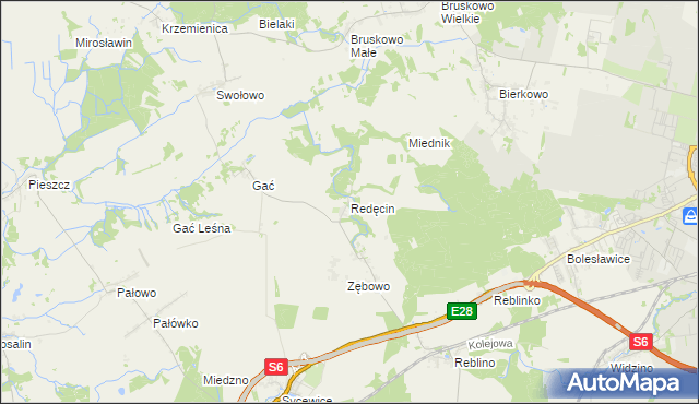 mapa Redęcin, Redęcin na mapie Targeo
