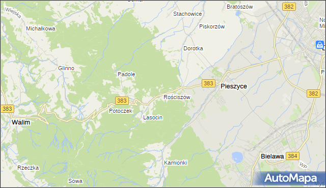 mapa Rościszów, Rościszów na mapie Targeo