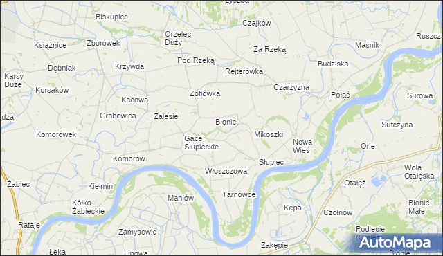 mapa Szczebrzusz, Szczebrzusz na mapie Targeo