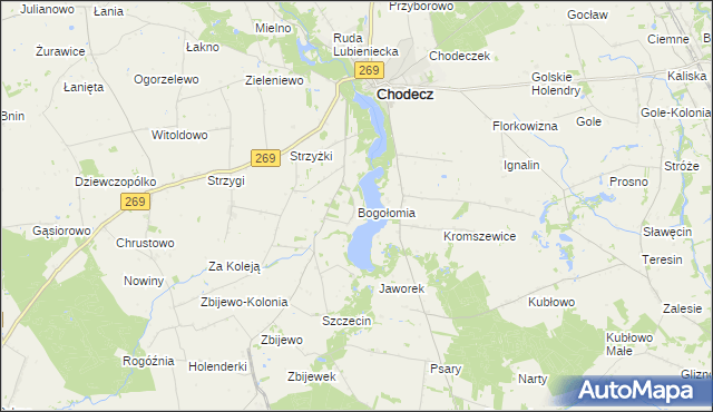 mapa Bogołomia, Bogołomia na mapie Targeo