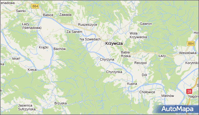 mapa Chyrzyna, Chyrzyna na mapie Targeo