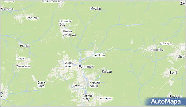 mapa Lelitków, Lelitków na mapie Targeo