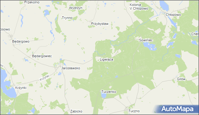 mapa Ligwiąca, Ligwiąca na mapie Targeo