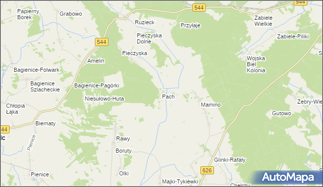mapa Pach, Pach na mapie Targeo