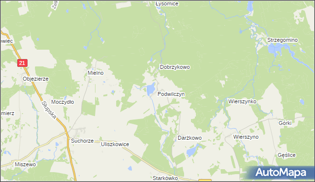 mapa Podwilczyn, Podwilczyn na mapie Targeo