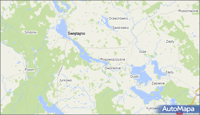 mapa Rogowszczyzna, Rogowszczyzna na mapie Targeo