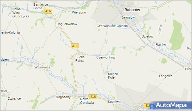 mapa Czerwonków, Czerwonków na mapie Targeo