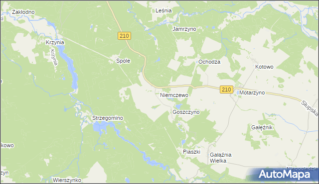 mapa Niemczewo gmina Dębnica Kaszubska, Niemczewo gmina Dębnica Kaszubska na mapie Targeo