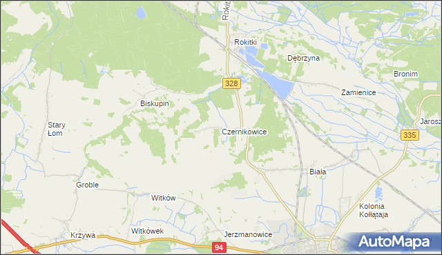 mapa Czernikowice, Czernikowice na mapie Targeo