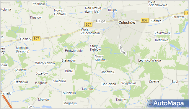 mapa Nowy Kębłów, Nowy Kębłów na mapie Targeo