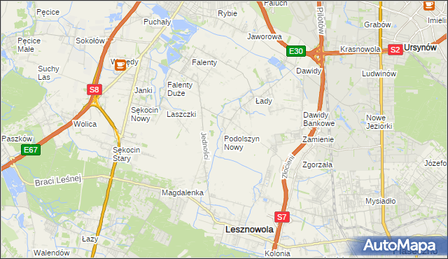 mapa Podolszyn, Podolszyn na mapie Targeo