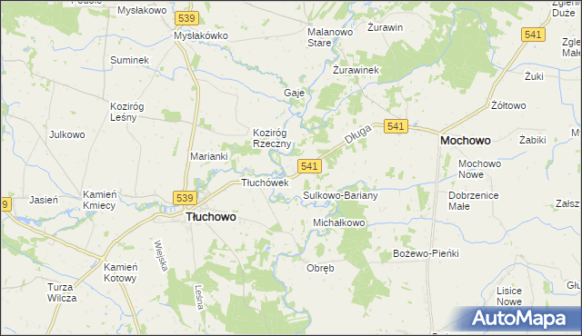 mapa Sulkowo Rzeczne, Sulkowo Rzeczne na mapie Targeo