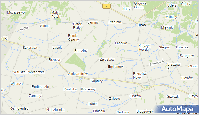 mapa Załusków, Załusków na mapie Targeo