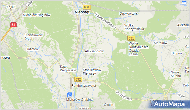 mapa Izabelin gmina Nieporęt, Izabelin gmina Nieporęt na mapie Targeo