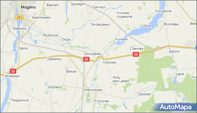 mapa Kwieciszewo, Kwieciszewo na mapie Targeo