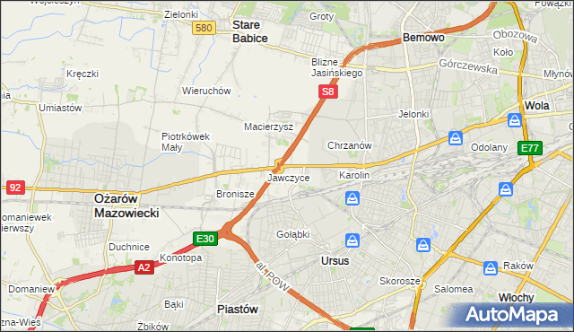 mapa Mory gmina Ożarów Mazowiecki, Mory gmina Ożarów Mazowiecki na mapie Targeo