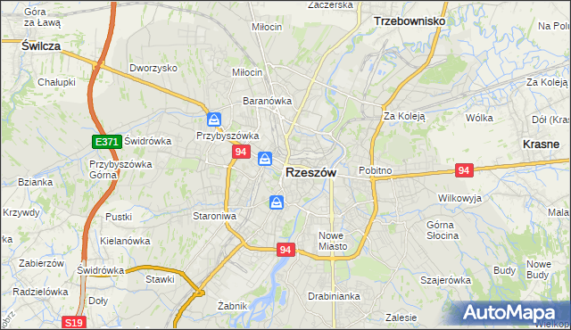 mapa Rzeszów, Rzeszów na mapie Targeo