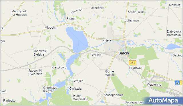 mapa Wolice, Wolice na mapie Targeo
