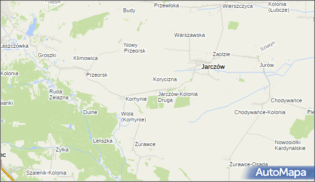 mapa Jarczów-Kolonia Druga, Jarczów-Kolonia Druga na mapie Targeo
