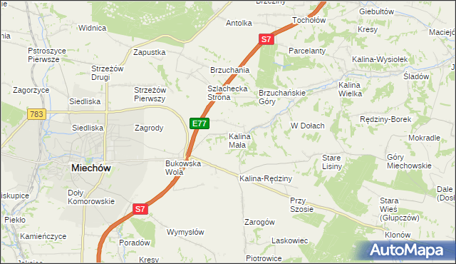 mapa Kalina Mała, Kalina Mała na mapie Targeo