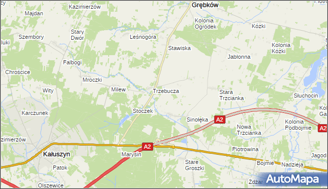 mapa Kolonia Sinołęka, Kolonia Sinołęka na mapie Targeo