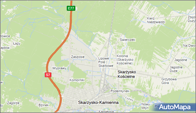 mapa Lipowe Pole Skarbowe, Lipowe Pole Skarbowe na mapie Targeo