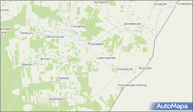 mapa Litwinowicze, Litwinowicze na mapie Targeo