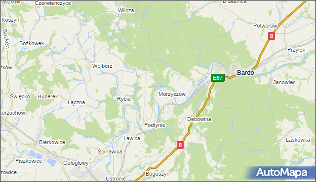 mapa Morzyszów, Morzyszów na mapie Targeo