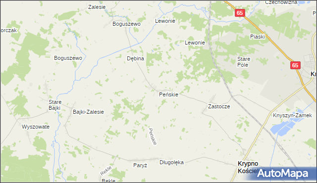 mapa Peńskie, Peńskie na mapie Targeo