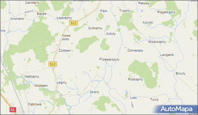 mapa Przewarszyty, Przewarszyty na mapie Targeo