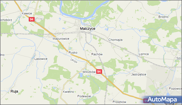 mapa Rachów, Rachów na mapie Targeo