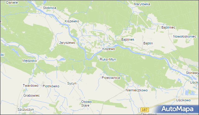 mapa Ruks-Młyn, Ruks-Młyn na mapie Targeo