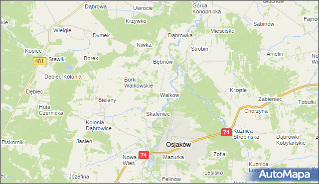 mapa Walków, Walków na mapie Targeo