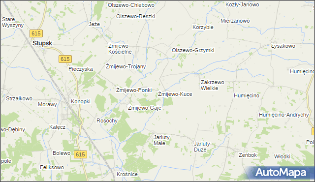 mapa Żmijewo-Kuce, Żmijewo-Kuce na mapie Targeo